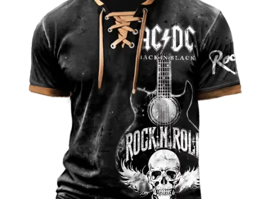 تي شيرت رجالي ACDC روك باند