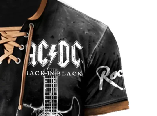 تي شيرت رجالي ACDC روك باند