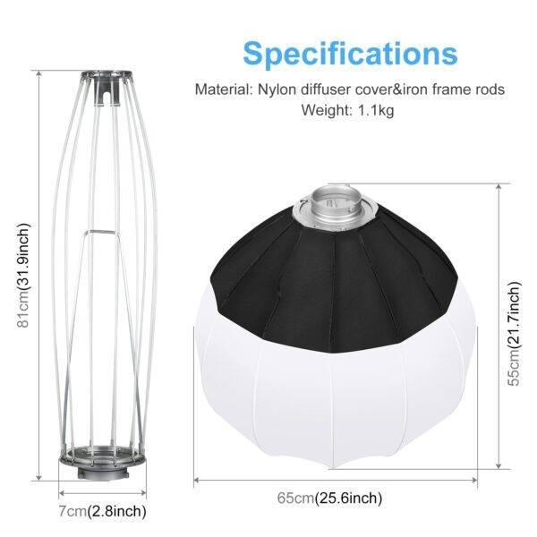 ⁦PULUZ 65cm Foldable Lantern ...⁩ - الصورة ⁦3⁩