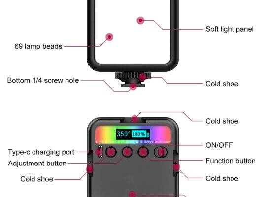 مصباح LED (أسود) …