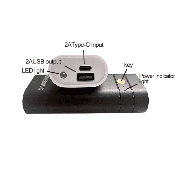 ⁦شاحن بطارية 5 فولت 2 أمبير 6000 مللي أمبير 2X 18650 USB من النوع C ي⁩ - الصورة ⁦4⁩