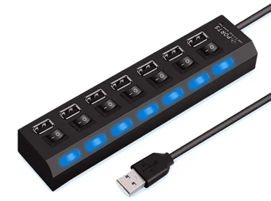 عالية السرعة 4/7 منافذ USB HUB 2.0 محول المتوسع متعدد USB الخائن