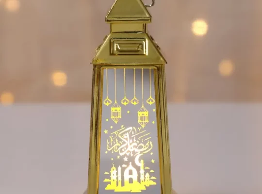 1 قطعة مصباح رمضان بتصميم قصر إلكتروني