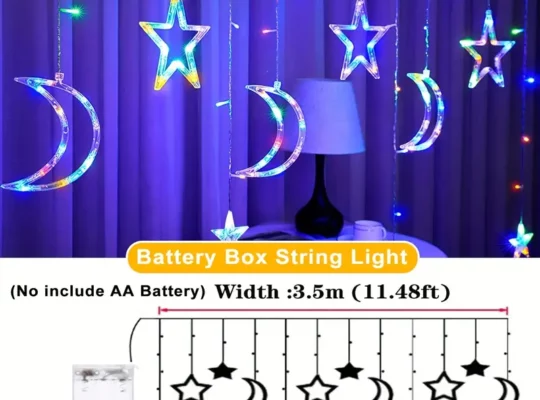 أضواء ستارة LED بنجوم وقمر من LECLSTAR