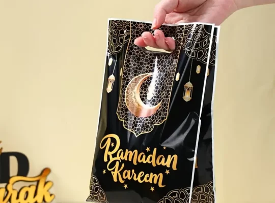 10/25/50 قطعة أكياس هدايا بلاستيكية لرمضان كريم