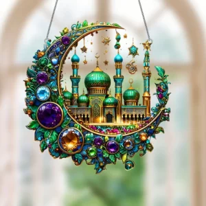 معلقة شمسية مذهلة بتصميم هلال القمر والمسجد