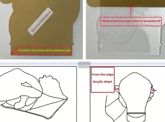 1 قطعة، ضوء ليلي رمضان كريم 3D مع مفتاح لمس متغير