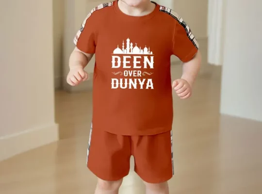 طقم صيفي عارض للأطفال الذكور بتصميم رمضاني