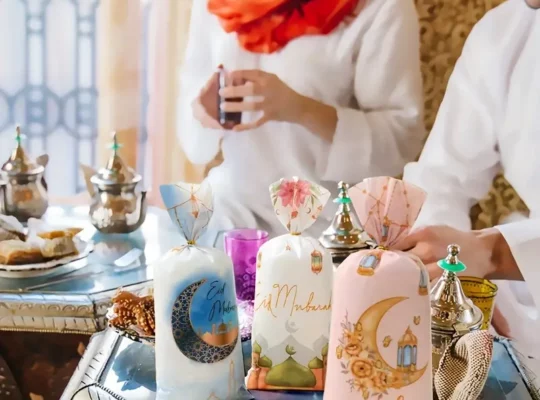 25/50/100 قطعة أكياس حلوى سيلوفان بمناسبة عيد مبارك