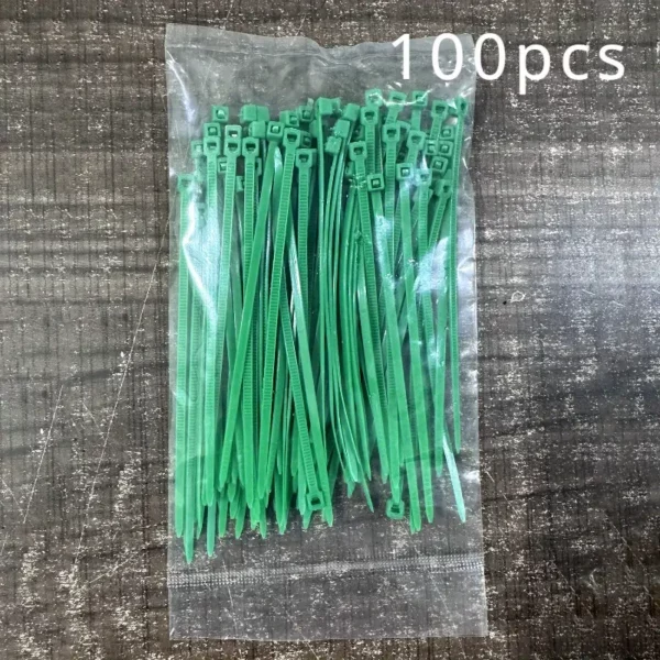⁦50/100 قطع من ربطات الكابلات البلاستيكية لللف والربط والختم أدوات تجميع الكابلات⁩ - الصورة ⁦2⁩