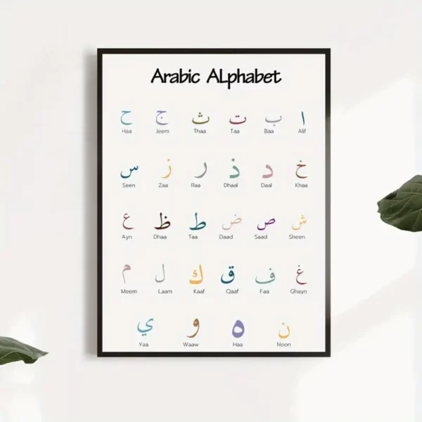 ⁦طباعة الرسم، 1 قطعة فن إسلامي بدون إطار حروف عربية⁩ - الصورة ⁦5⁩