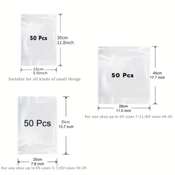 ⁦50 قطعة من أكياس PVC القابلة للانكماش الحراري⁩ - الصورة ⁦4⁩