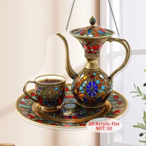 قطعة واحدة، طباعة مسطحة 2D، مجموعة شاي عربية