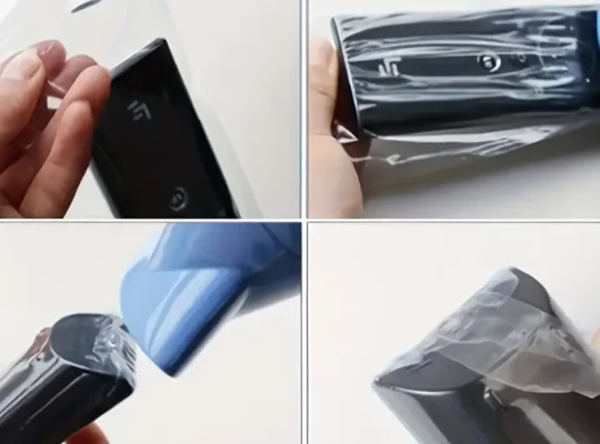 عبوات من أكياس التغليف القابلة للانكماش من PVC، بأحجام متنوعة، أكياس تغليف شفافة زرقاء قابلة للختم بالحرارة