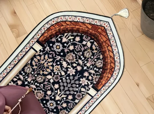 1 قطعة ناعمة مخملية صلاة المسلمين سجادة الصلاة