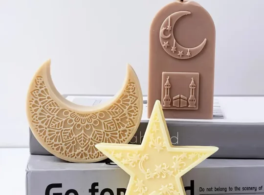 قالب سيليكون بموضوع رمضان لصنع الشموع والحرف الراتنج