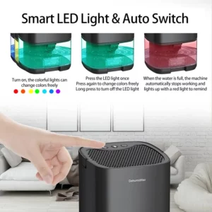 2 في 1 مجفف هواء بقوة كهربائية محمولة ذكية للمنزل مزودة بإضاءة ليلية LED
