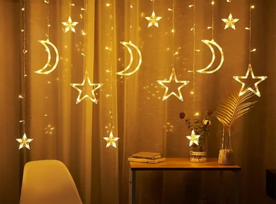 أضواء ستارة LED بنجوم وقمر من LECLSTAR