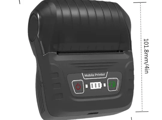 طابعة ملصقات حرارية SinMARK SK58 مع 4 لفات