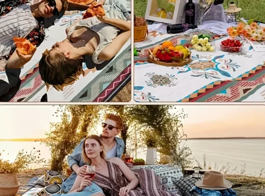 بطانية نزهة للتخييم في الهواء الطلق، حصيرة شاطئ محمولة