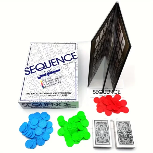 ⁦لعبة لوحة استراتيجية SEQUENCE - مادة بطاقات⁩ - الصورة ⁦2⁩