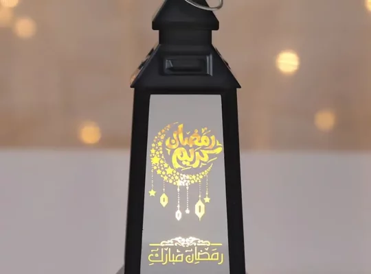 1 قطعة مصباح رمضان بتصميم قصر إلكتروني