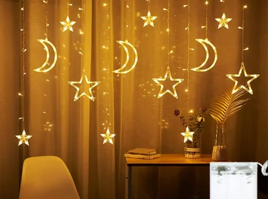 أضواء ستارة LED بنجوم وقمر من LECLSTAR