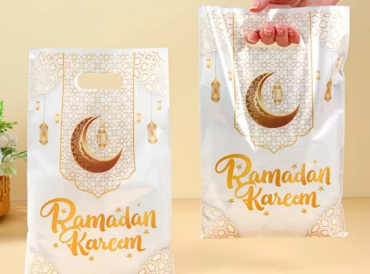 10/25/50 قطعة أكياس هدايا بلاستيكية لرمضان كريم