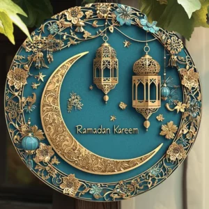 مكون من 1 قطعة فن الحائط الألومنيوم “رمضان كريم