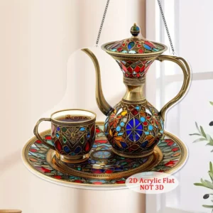 طقم شاي عربي فاخر 1 قطعة مع صائد الضوء