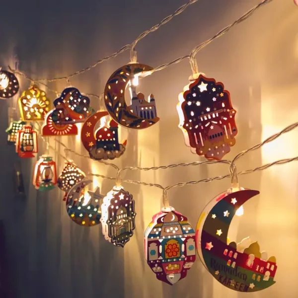 ⁦أضواء سلسلة رمضان المعدنية⁩ - الصورة ⁦6⁩