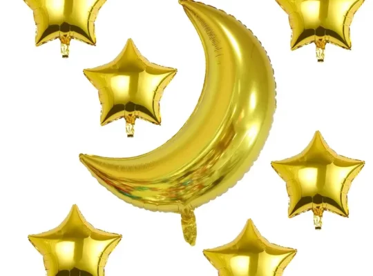 مجموعة بالونات النجوم والقمر 7 قطع