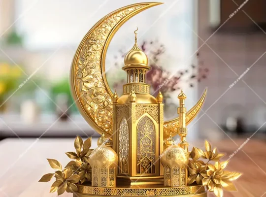 One, 2D Golden Eid Lantern Sun Catch