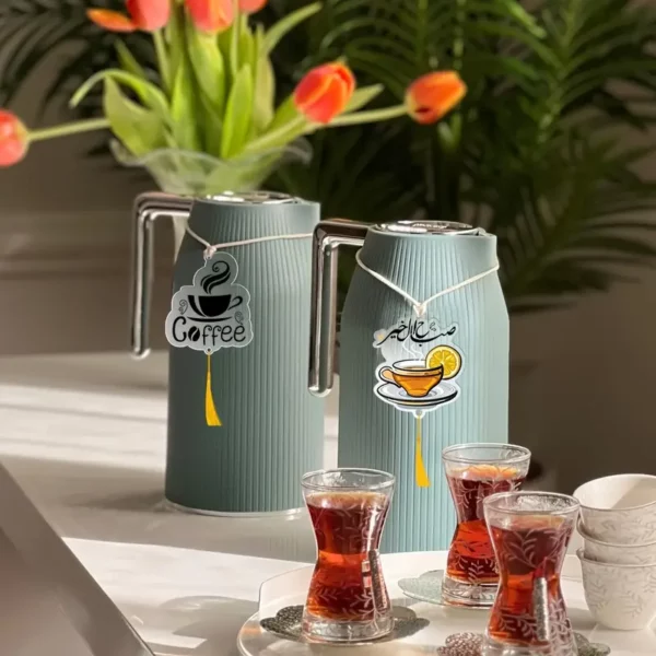 ⁦مجموعة من 2 علامات للقوارير الحرارية من الاكريليك⁩ - الصورة ⁦4⁩