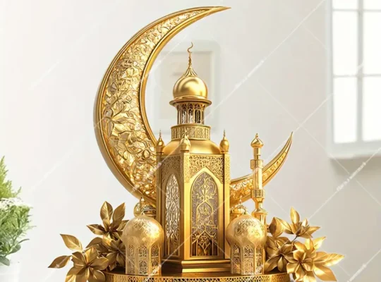 One, 2D Golden Eid Lantern Sun Catch