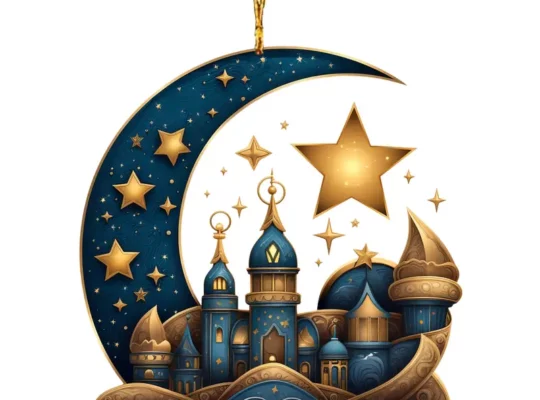 1 قطعة زينة معلقة أكريليك للرمضان