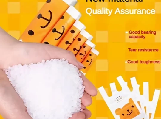 100 قطعة من أكياس التوت البلاستيكية بتصميم دب لطيف، قابلة لإعادة الاستخدام، متينة، مقاومة للماء، لتعبئة البولي، للهدايا، الطعام، التسوق