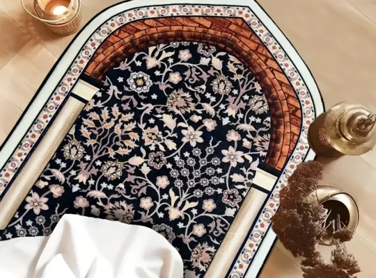 1 قطعة ناعمة مخملية صلاة المسلمين سجادة الصلاة
