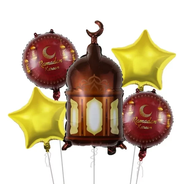 ⁦خمسة بالونات من الألومنيوم على شكل القمر⁩ - الصورة ⁦3⁩