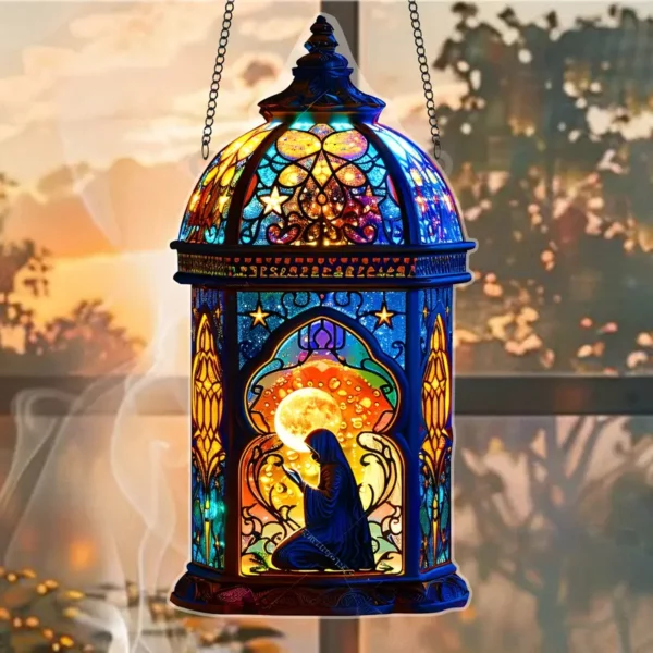 ⁦1 قطعة كلاسيكية من الأكريليك ليلة رمضان فانوس⁩ - الصورة ⁦2⁩