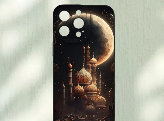 غلاف هاتف واقي ناعم بتصميم قمر رمضان