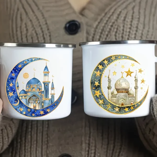 ⁦12 قطعة من ملصقات رمضان القمرية ذاتية اللصق UV DTF⁩ - الصورة ⁦2⁩