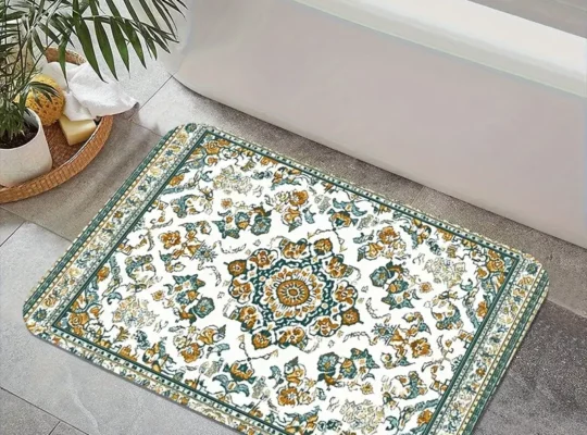 حصيرة حمام مصنوعة من الأرض الدياتومية بتصميم عربي