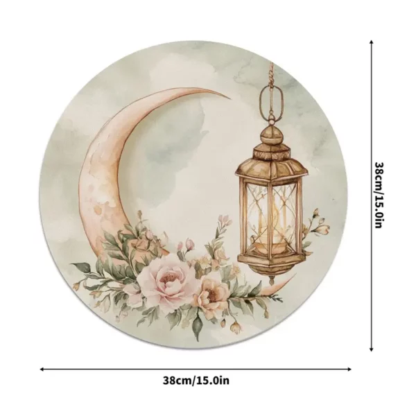 ⁦6 قطع، مفرش دائري رمضان، مفرش دائري ضوء القمر⁩ - الصورة ⁦3⁩