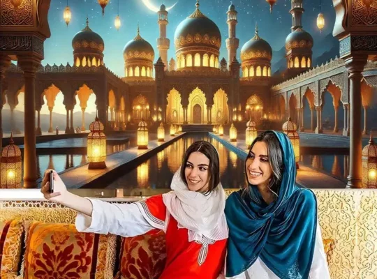 لافتة عيد قصر الليل، قطعة واحدة، 100% بوليستر