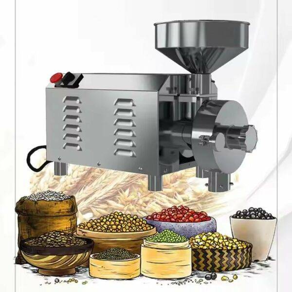 ⁦آلة مطحنة دقيق من الفولاذ المقاوم للصدأ HR1500 آلة مطحنة دقيق صغيرة للمنزل آلة مطحنة دقيق قمح صغيرة⁩ - الصورة ⁦4⁩