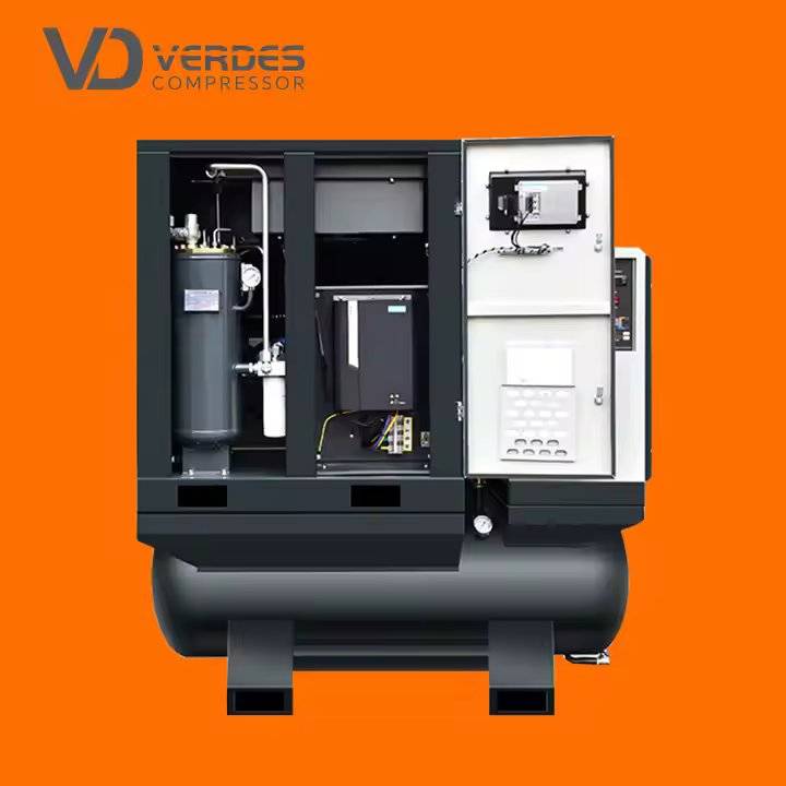 ضاغط هواء لولبي 7.5-37 كيلو وات ضاغط هواء لولبي صناعي 500 لتر لآلة الخياطة الصناعية بالرش