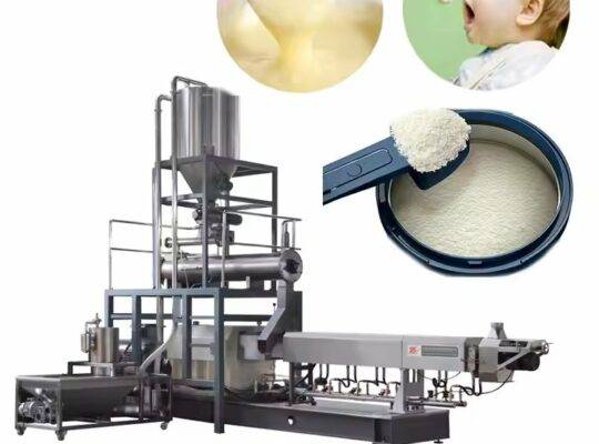 معدات تجهيز أغذية الأطفال من الحبوب الغذائية ومسحوق الأرز وآلة صنع خط إنتاج العصيدة الفورية