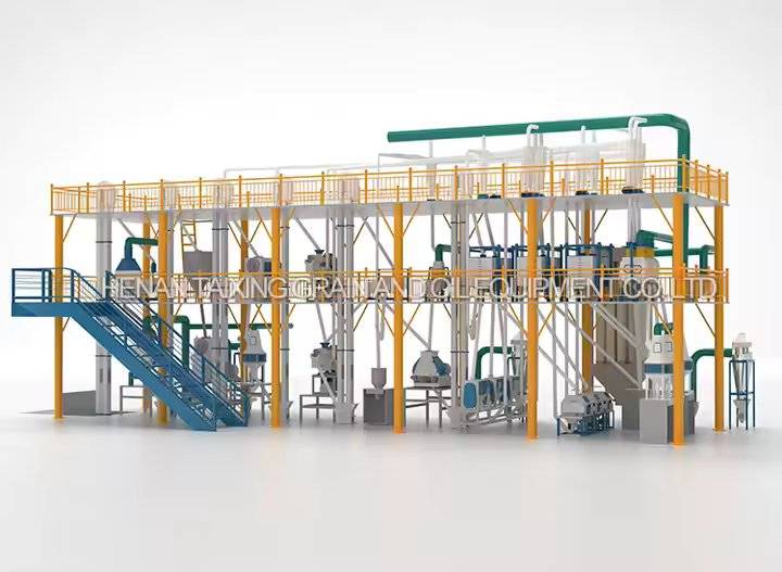 آلة طحن دقيق الذرة 30TPD مطحنة حبوب كهربائية من موزمبيق