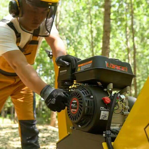⁦أوستر OEM شهادة CE آلات الغابات معالج الحطب 6.5HP البنزين كسارة الخشب آلة تقطيع الخشب الصغيرة⁩ - الصورة ⁦4⁩
